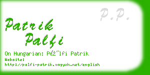 patrik palfi business card